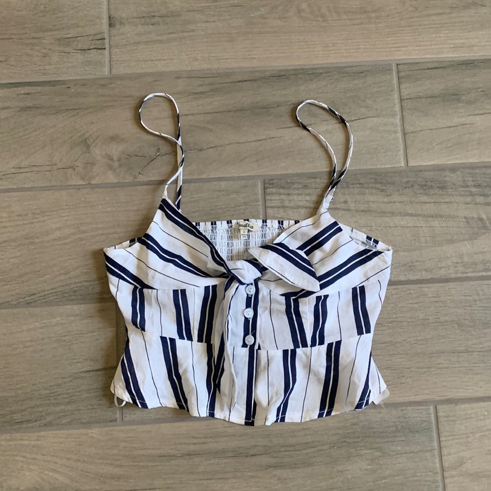 Camellia stripe crop top